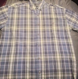 ✨B3G1 Canyon Guide Outfitters M Blue Plaid Shirt
